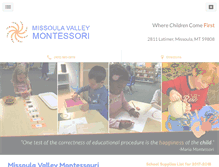 Tablet Screenshot of missoulavalleymontessori.com